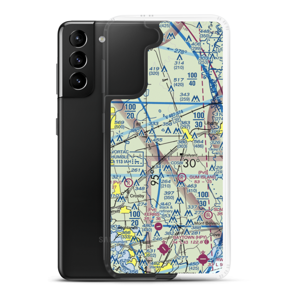 Pavlat Airport (3TS7) VFR Sectional Samsung Case Samsung Galaxy S21 Plus model shown