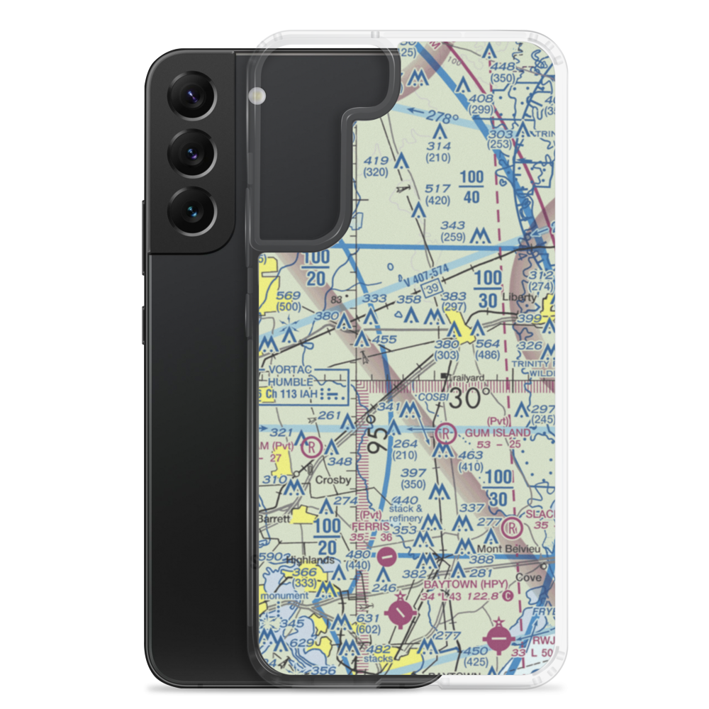 Pavlat Airport (3TS7) VFR Sectional Samsung Case Samsung Galaxy S22 Plus model shown