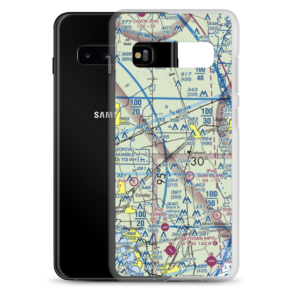 Pavlat Airport (3TS7) VFR Sectional Samsung Case Samsung Galaxy S10+ model shown