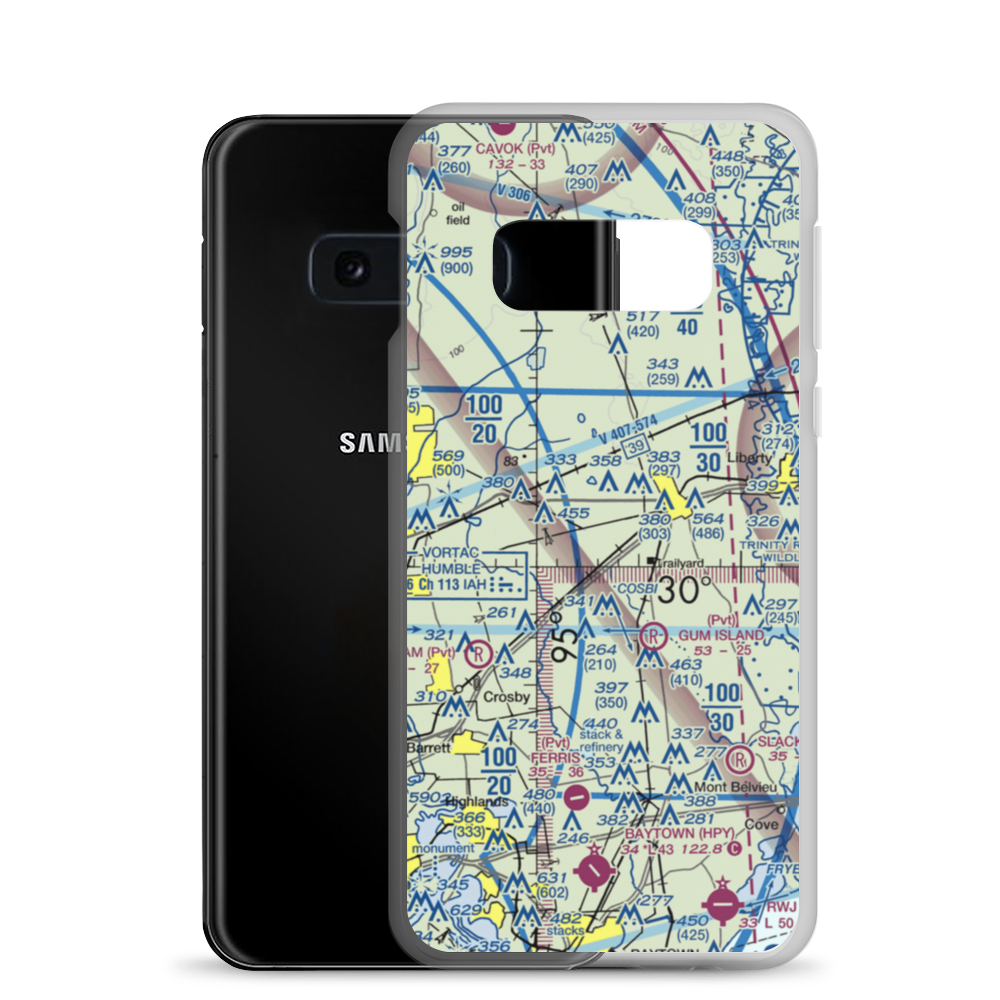 Pavlat Airport (3TS7) VFR Sectional Samsung Case Samsung Galaxy S10e model shown