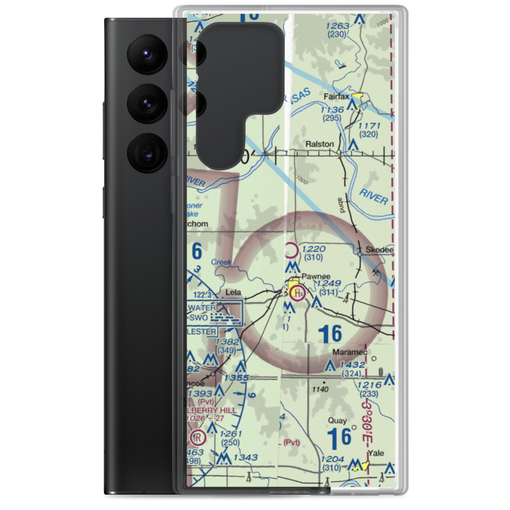 Pawnee Municipal Airport (H97) VFR Sectional Samsung Case Samsung Galaxy S22 Ultra model shown