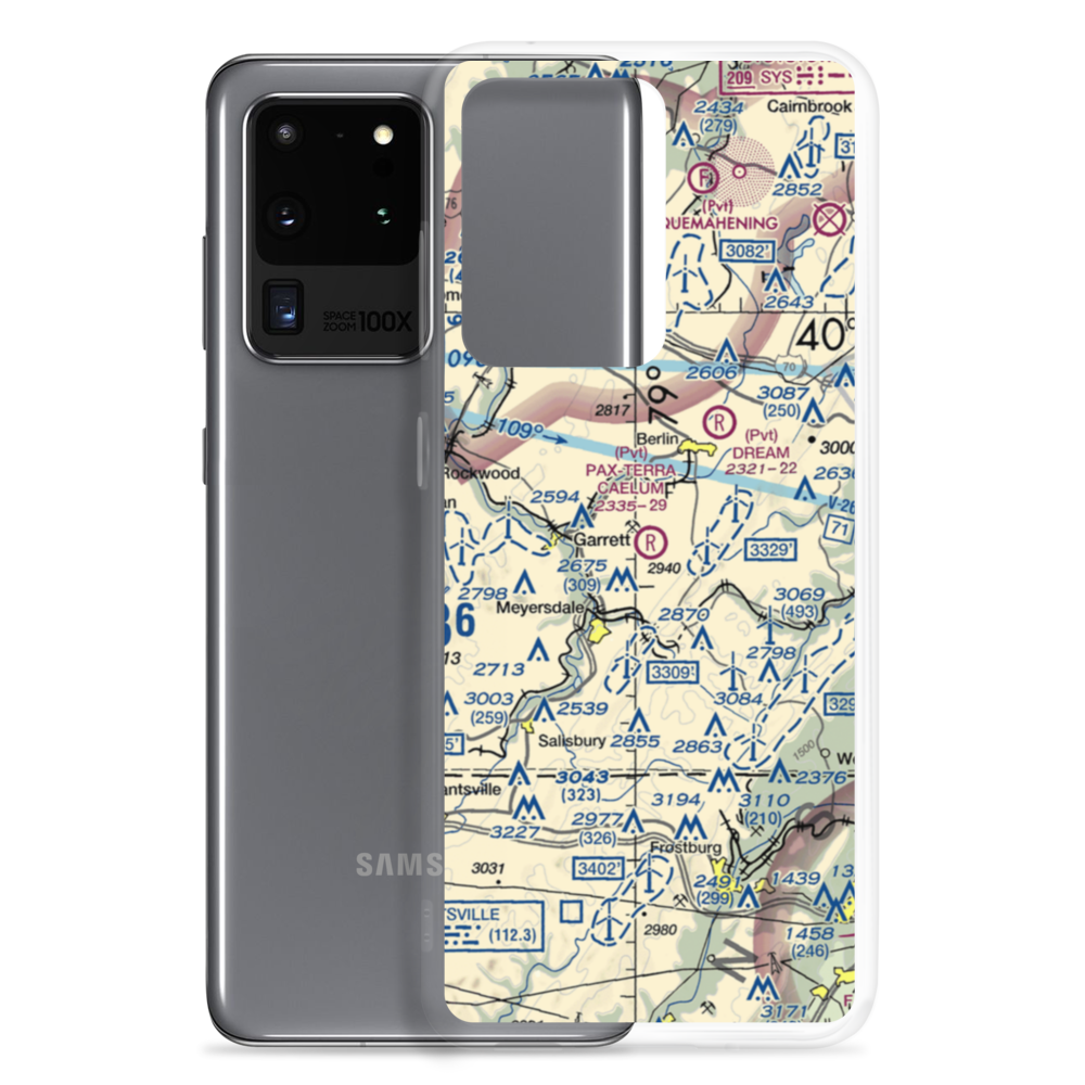 Pax-Terra Caelum Airport (58PA) VFR Sectional Samsung Case Samsung Galaxy S20 Ultra model shown