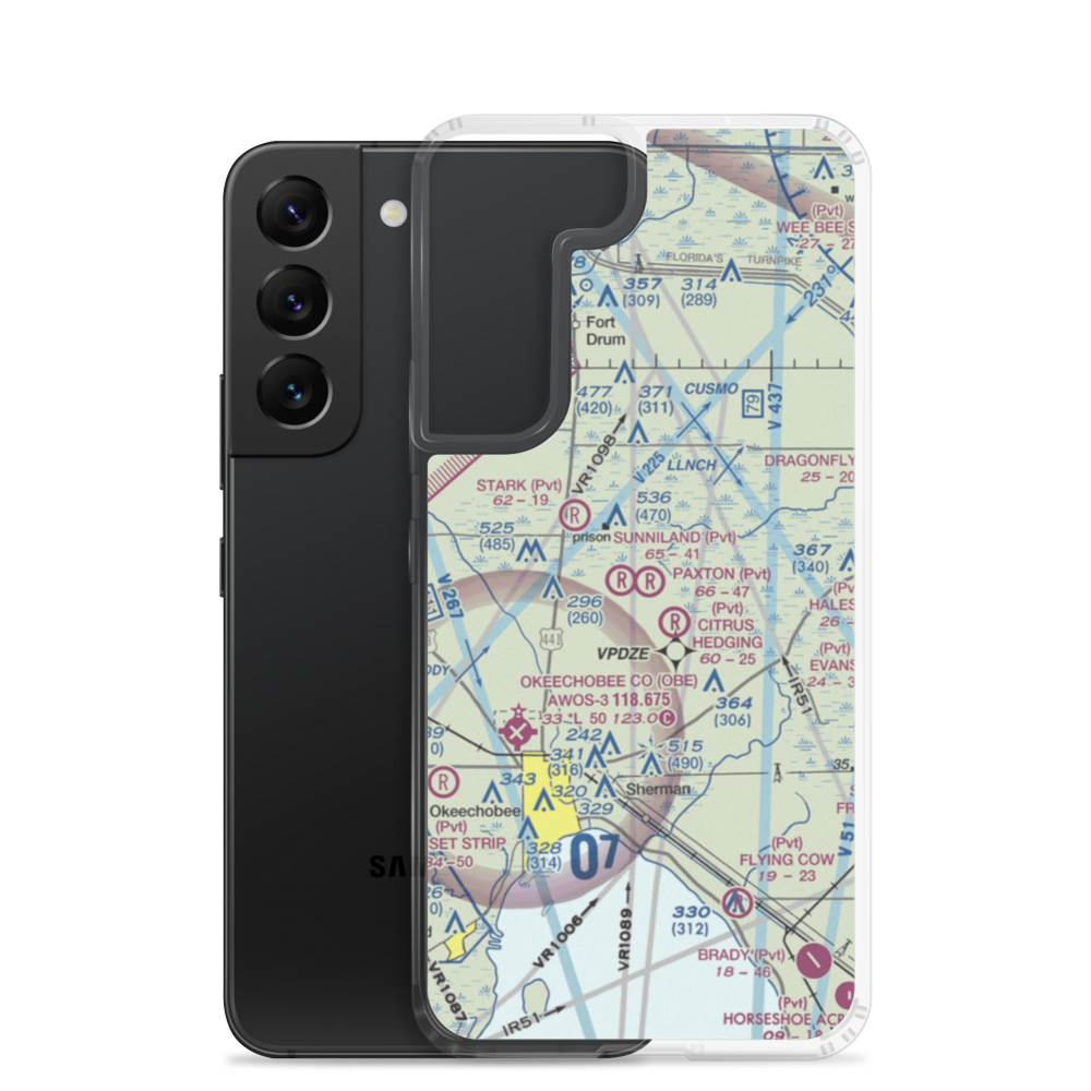 Paxton Airport (90FL) VFR Sectional Samsung Case Samsung Galaxy S22 model shown