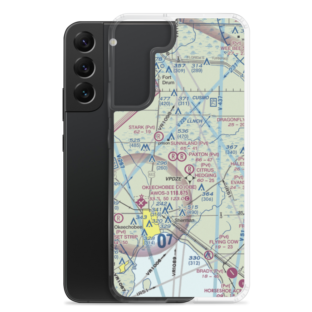 Paxton Airport (90FL) VFR Sectional Samsung Case Samsung Galaxy S22 Plus model shown