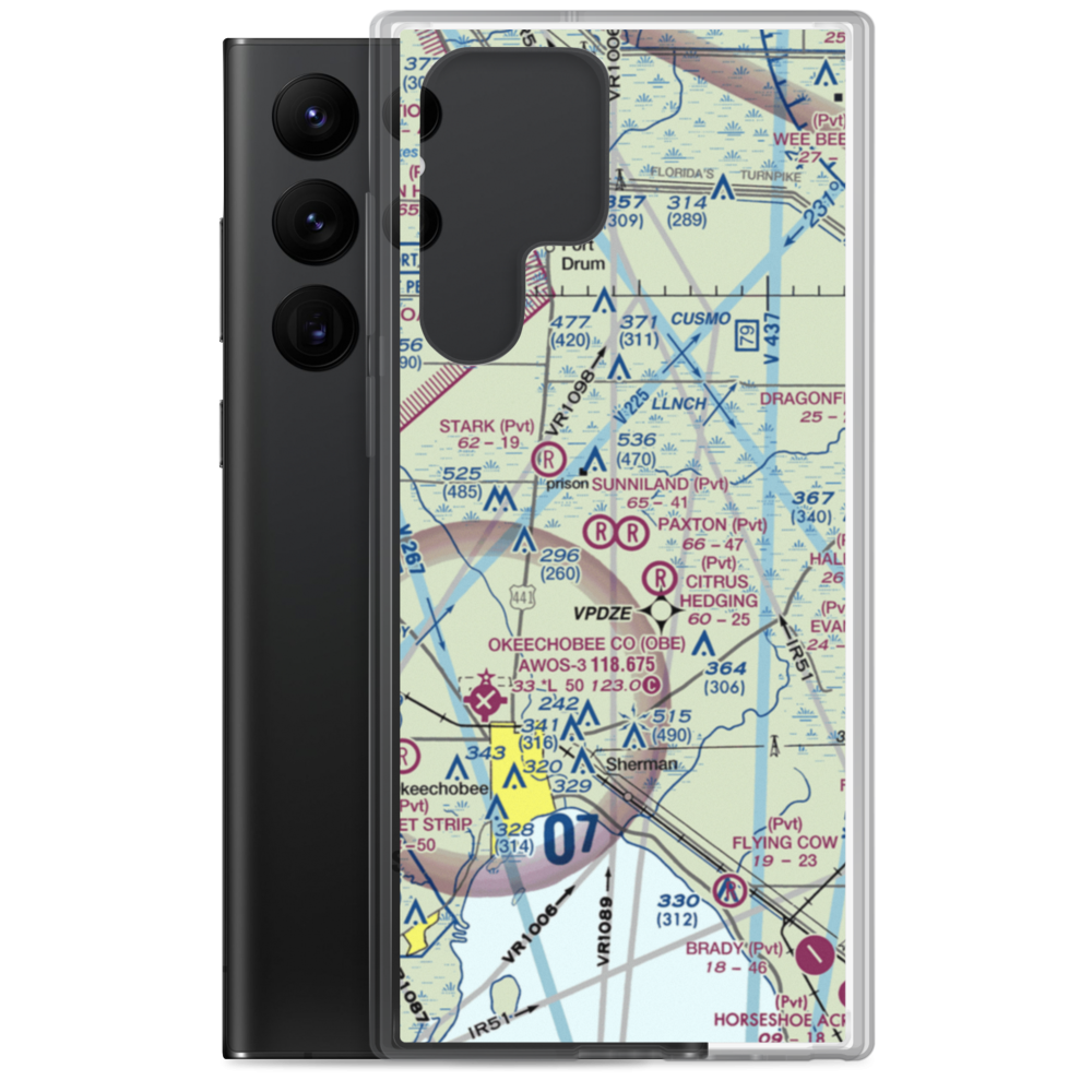Paxton Airport (90FL) VFR Sectional Samsung Case Samsung Galaxy S22 Ultra model shown