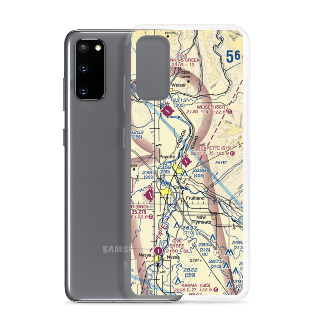 Payette Municipal Airport (S75) VFR Sectional Samsung Case Samsung Galaxy S20 model shown