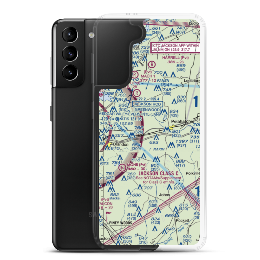 Payne Airport (4MS0) VFR Sectional Samsung Case Samsung Galaxy S21 Plus model shown