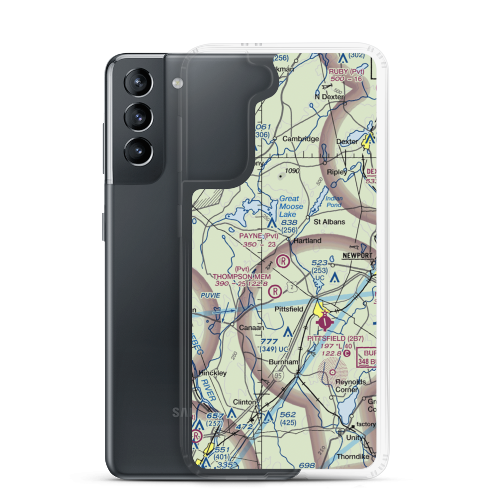 Payne Field (ME47) VFR Sectional Samsung Case Samsung Galaxy S21 model shown