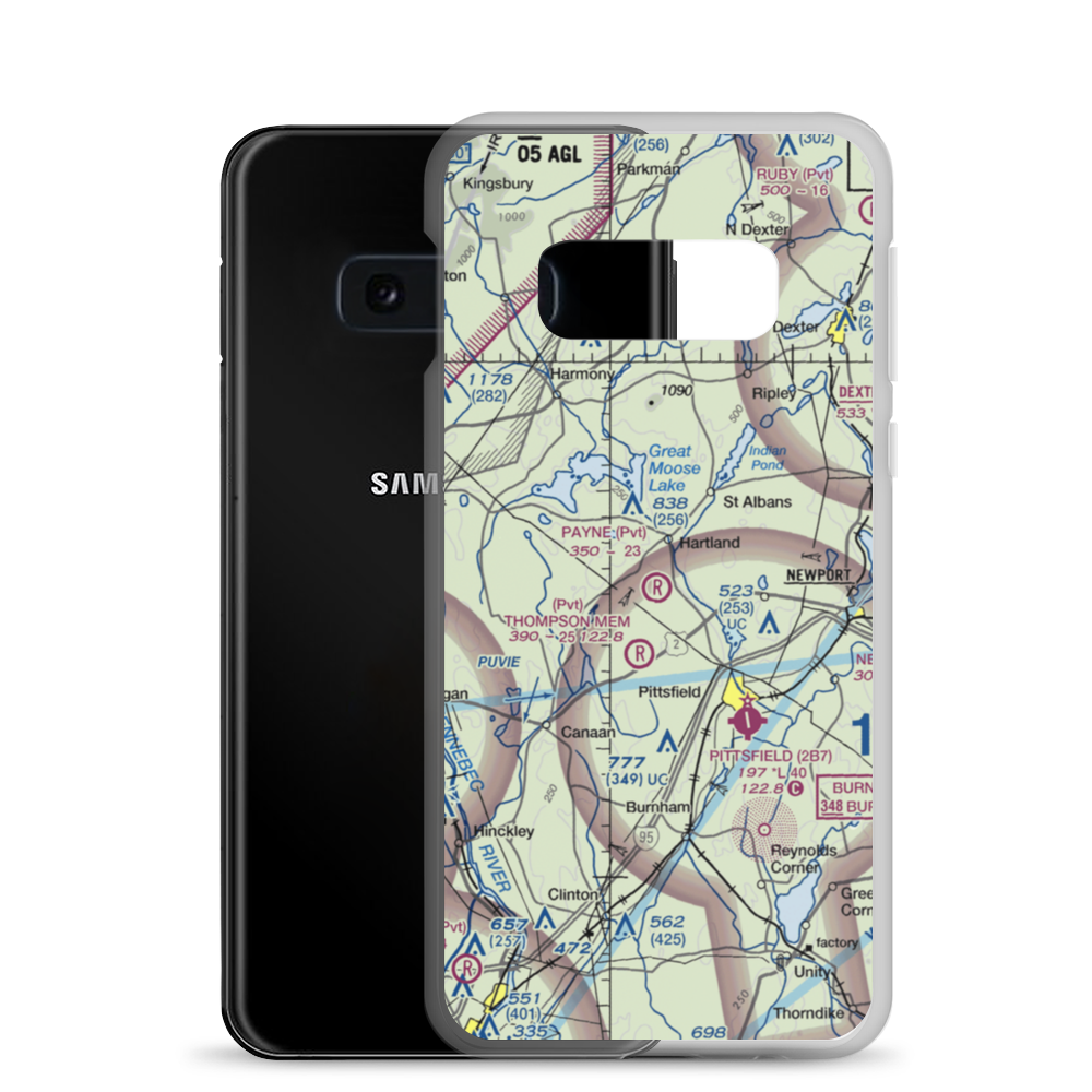 Payne Field (ME47) VFR Sectional Samsung Case Samsung Galaxy S10e model shown