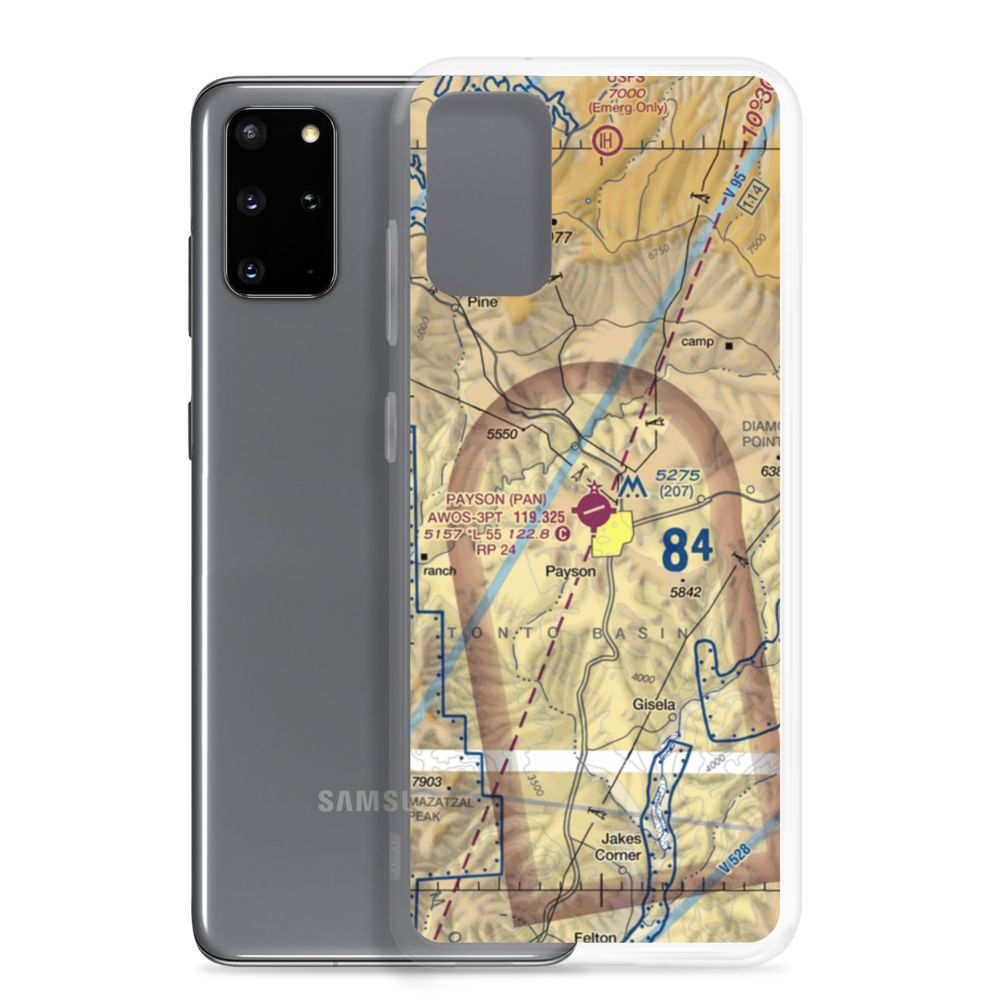 Payson Airport (PAN) VFR Sectional Samsung Case Samsung Galaxy S20 Plus model shown