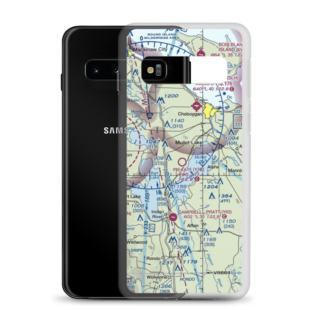 Pbeaaye Airport (Y30) VFR Sectional Samsung Case Samsung Galaxy S10 model shown