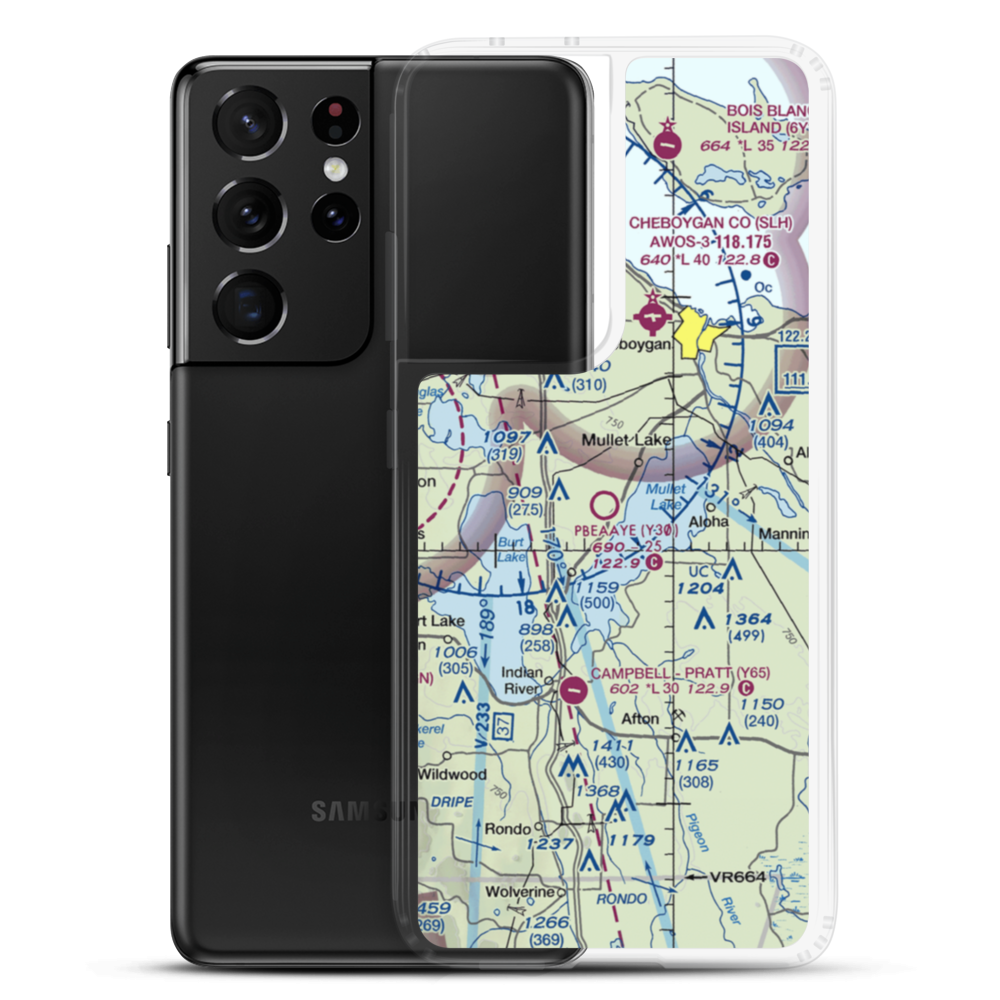 Pbeaaye Airport (Y30) VFR Sectional Samsung Case Samsung Galaxy S21 Ultra model shown