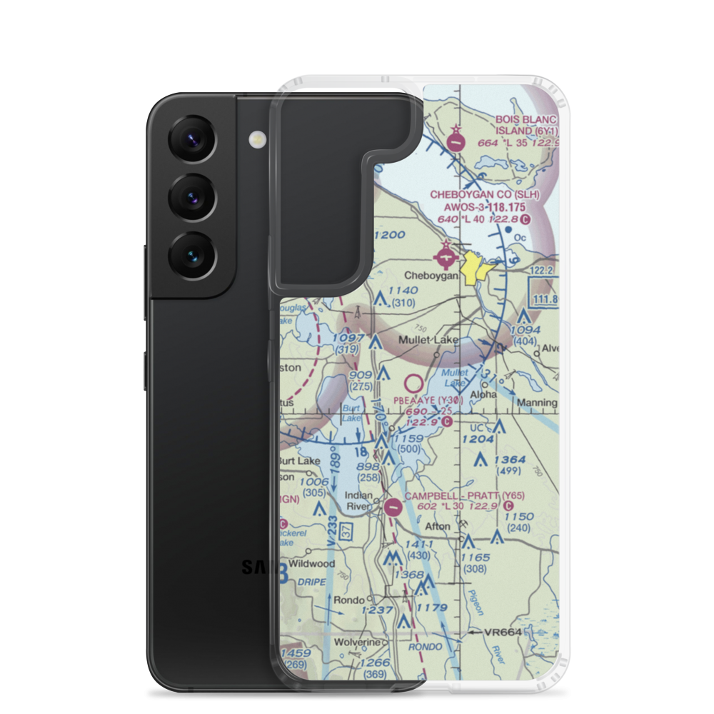 Pbeaaye Airport (Y30) VFR Sectional Samsung Case Samsung Galaxy S22 model shown