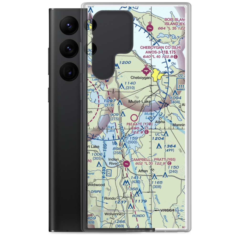 Pbeaaye Airport (Y30) VFR Sectional Samsung Case Samsung Galaxy S22 Ultra model shown