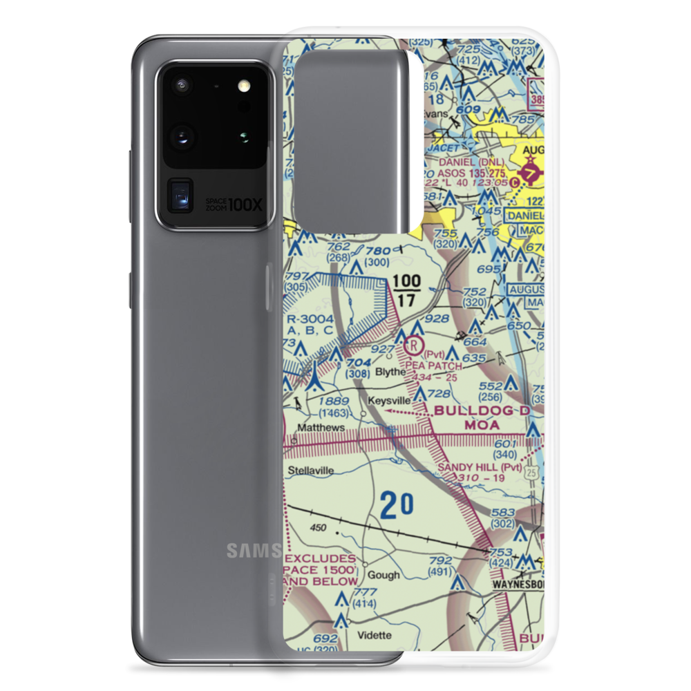 Pea Patch Aerodrome (61GA) VFR Sectional Samsung Case Samsung Galaxy S20 Ultra model shown