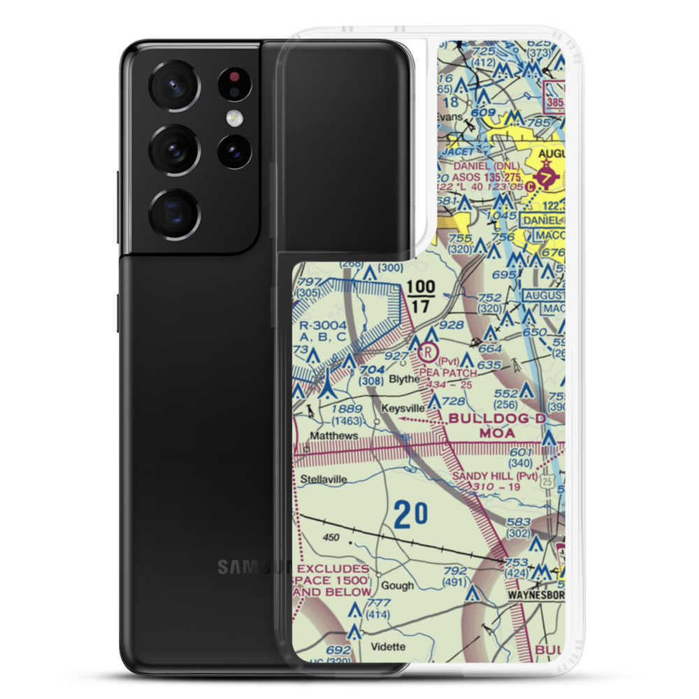 Pea Patch Aerodrome (61GA) VFR Sectional Samsung Case Samsung Galaxy S21 Ultra model shown