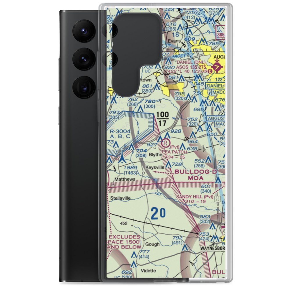 Pea Patch Aerodrome (61GA) VFR Sectional Samsung Case Samsung Galaxy S22 Ultra model shown