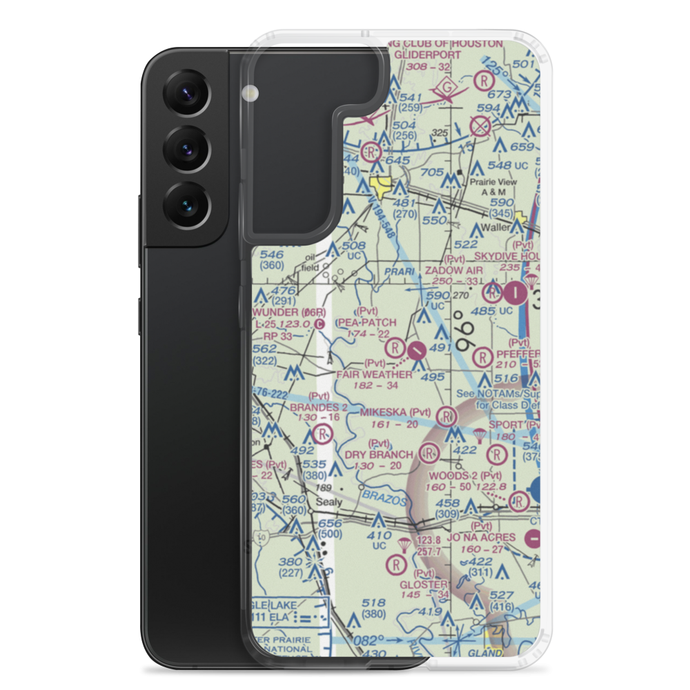 Pea Patch Airport (4TA4) VFR Sectional Samsung Case Samsung Galaxy S22 Plus model shown