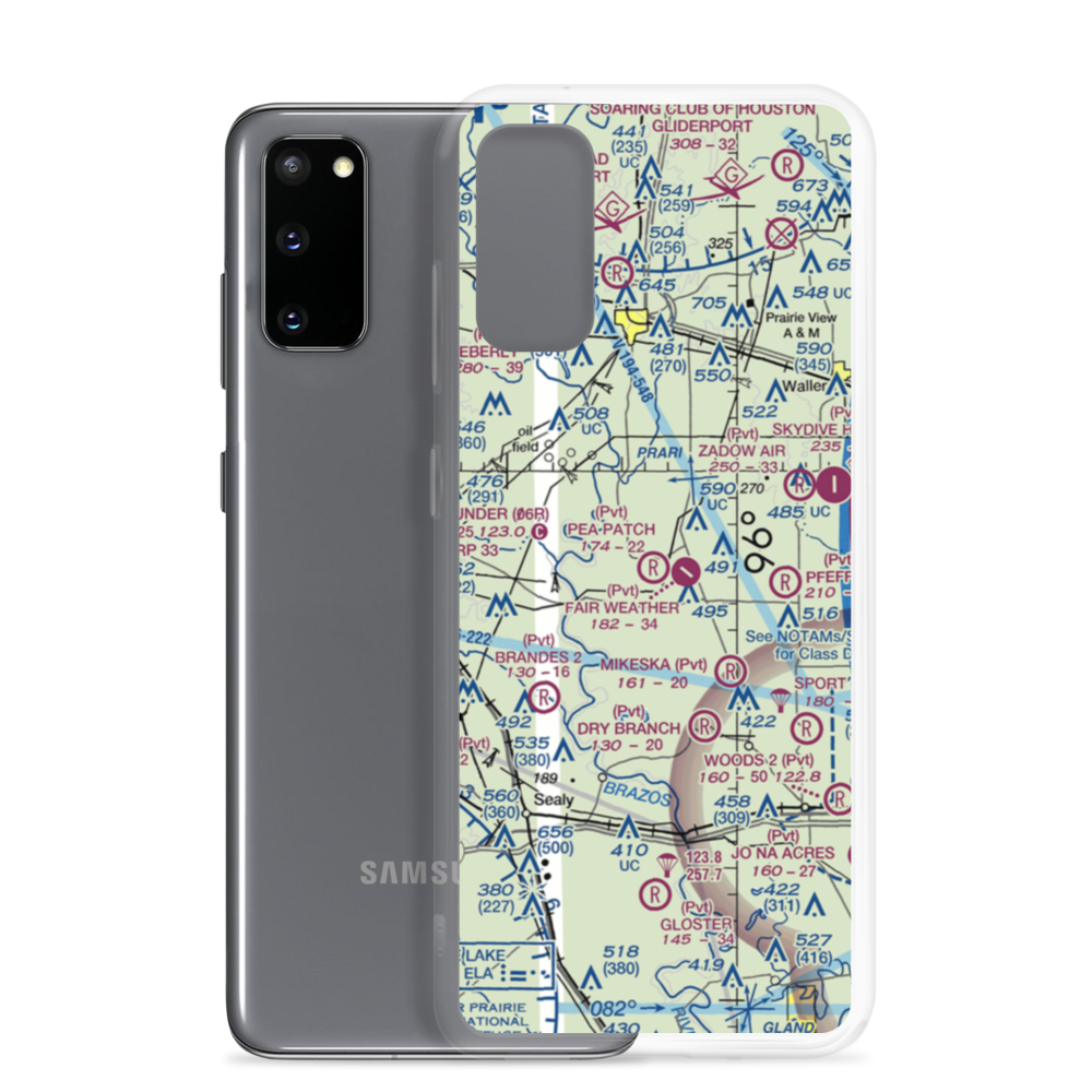 Pea Patch Airport (4TA4) VFR Sectional Samsung Case Samsung Galaxy S20 model shown