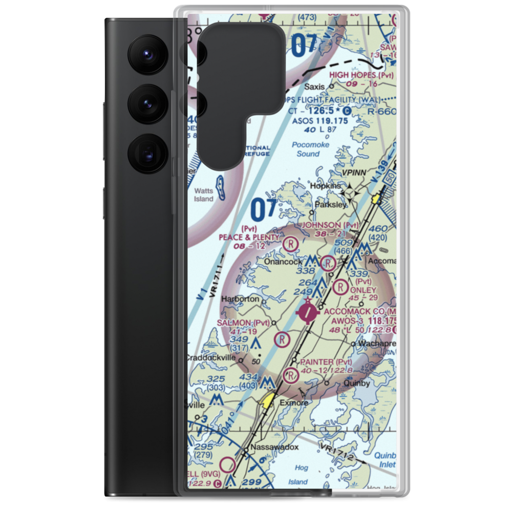 Peace and Plenty Farm Airport (VA92) VFR Sectional Samsung Case Samsung Galaxy S22 Ultra model shown