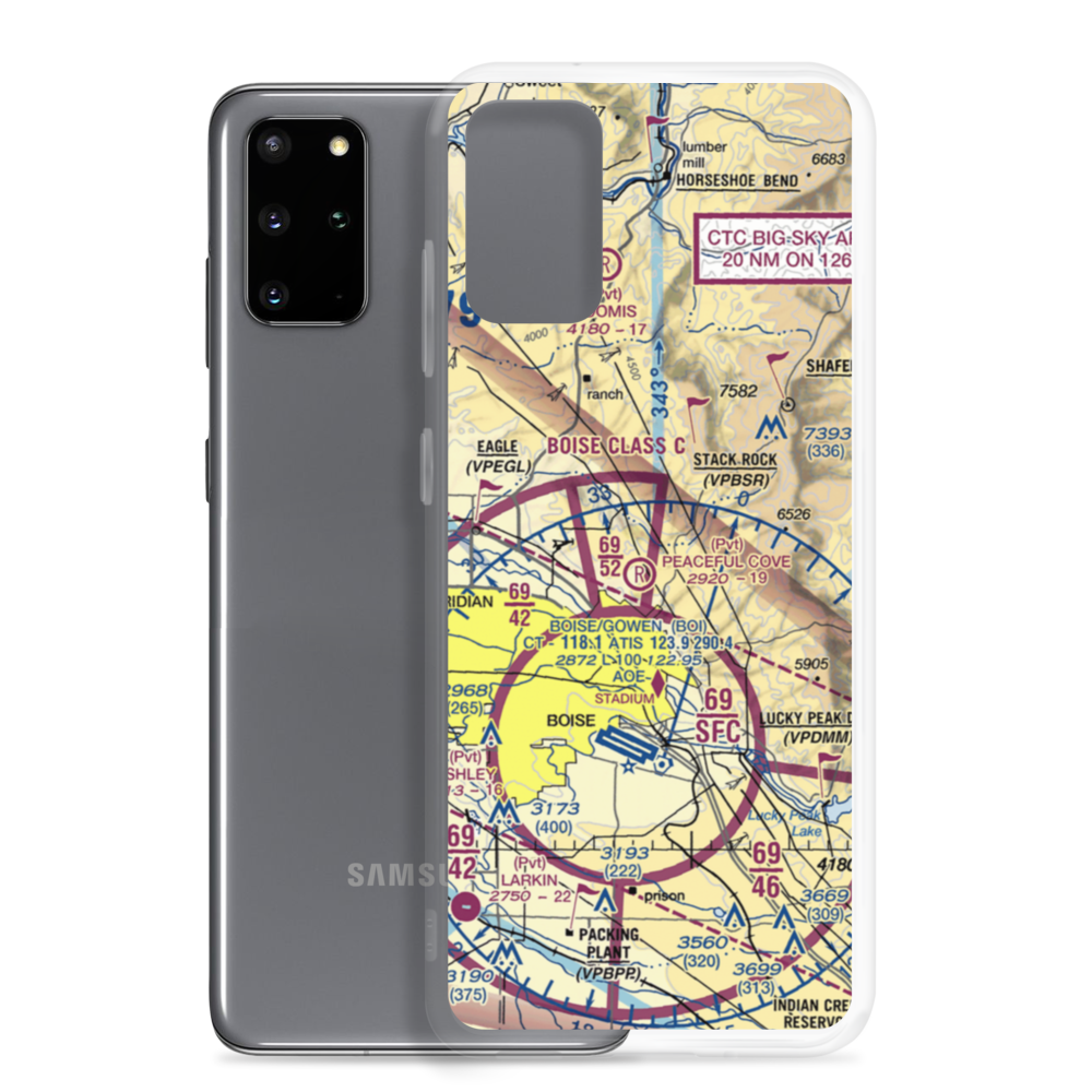 Peaceful Cove Airport (14ID) VFR Sectional Samsung Case Samsung Galaxy S20 Plus model shown