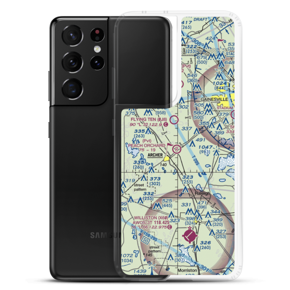 Peach Orchard Airport (FL66) VFR Sectional Samsung Case Samsung Galaxy S21 Ultra model shown