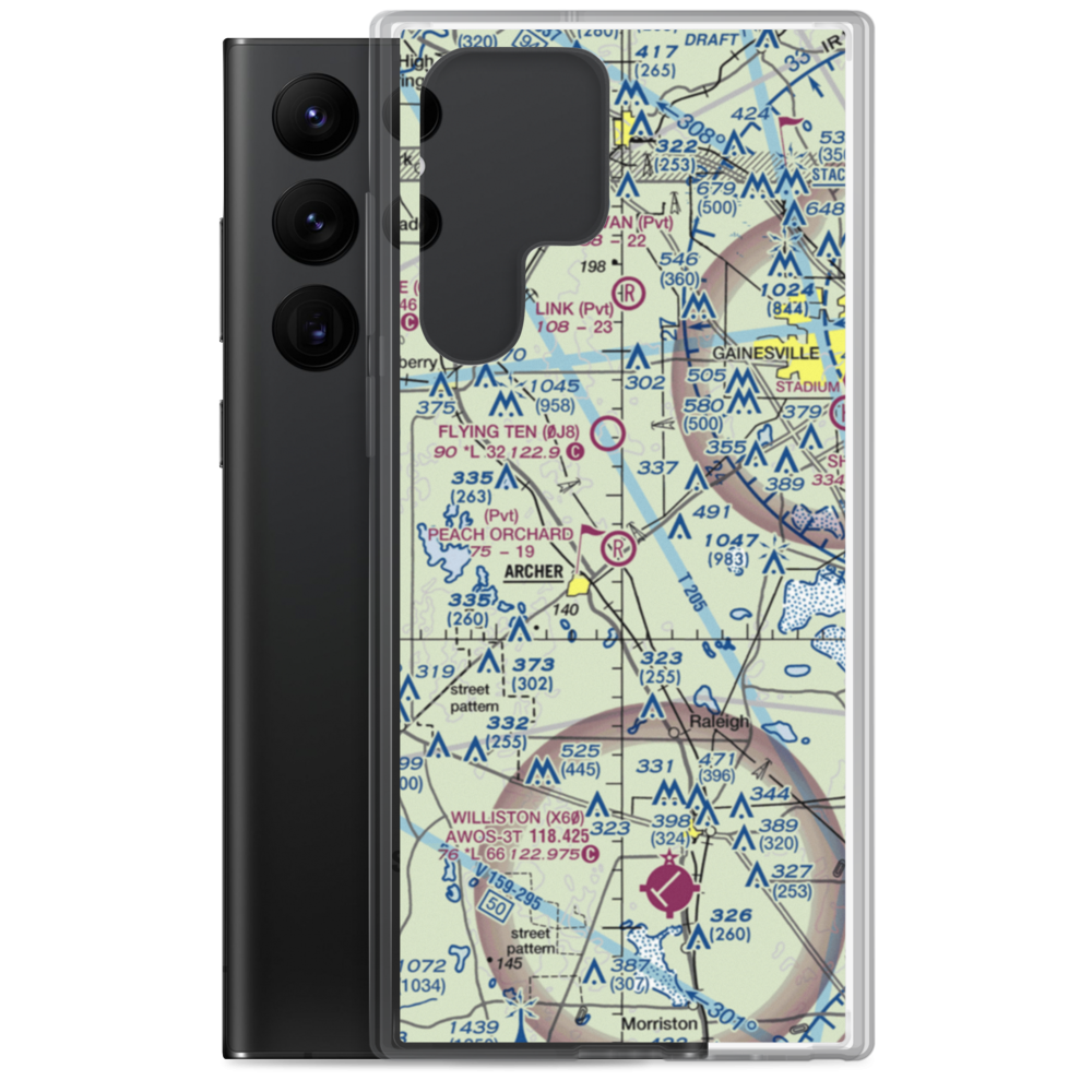 Peach Orchard Airport (FL66) VFR Sectional Samsung Case Samsung Galaxy S22 Ultra model shown