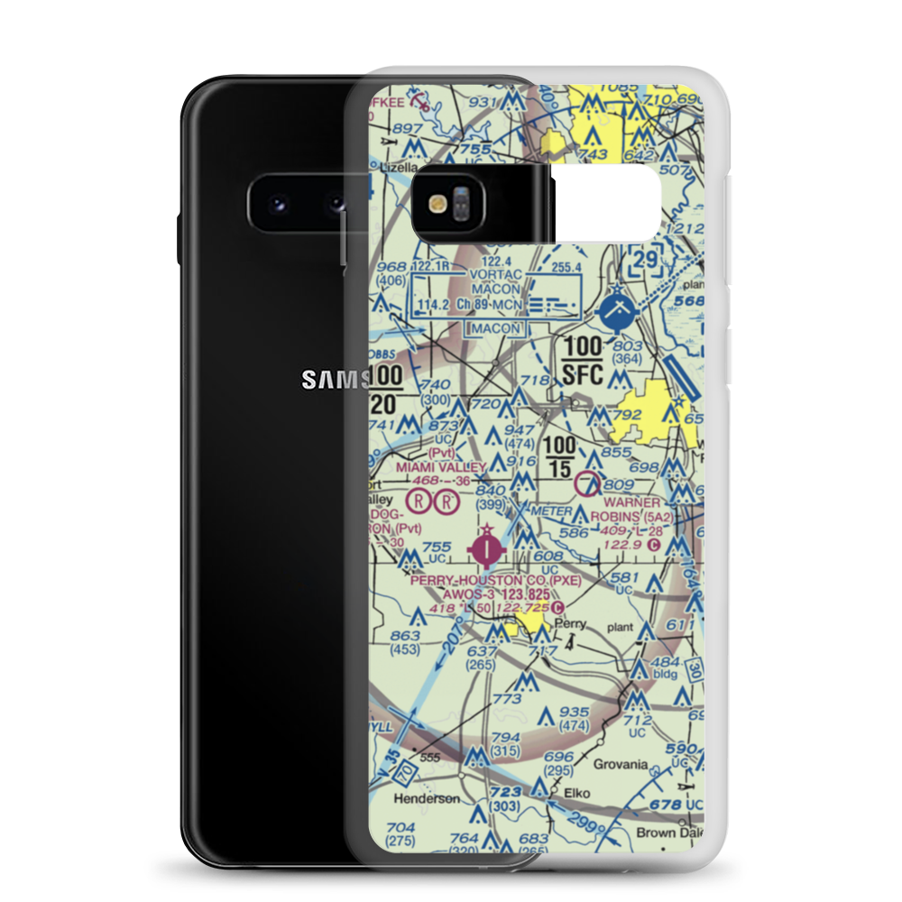 Peachtree Landings Airport (5GE1) VFR Sectional Samsung Case Samsung Galaxy S10 model shown