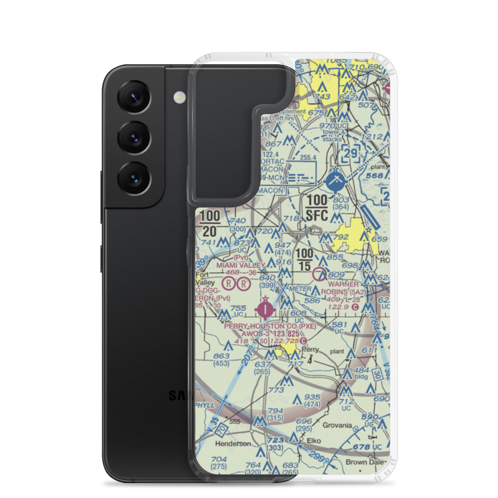 Peachtree Landings Airport (5GE1) VFR Sectional Samsung Case Samsung Galaxy S22 model shown