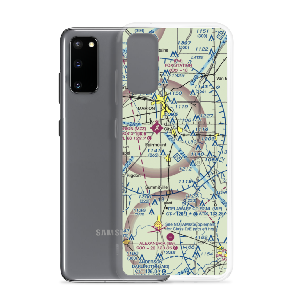 Peacock Farms Airport (64IN) VFR Sectional Samsung Case Samsung Galaxy S20 model shown