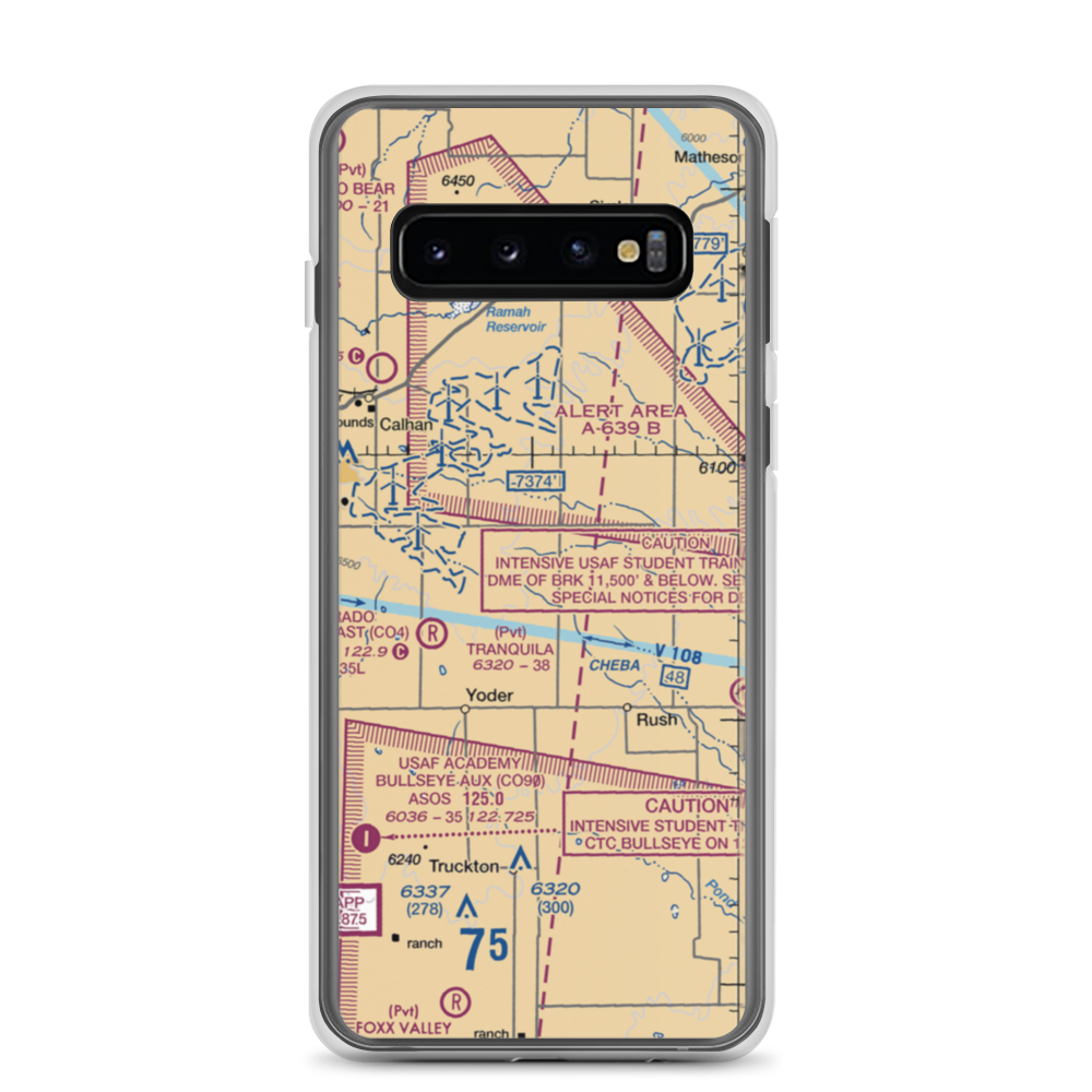 Peakview Airport (97CO) VFR Sectional Samsung Case Samsung Galaxy S10 model shown