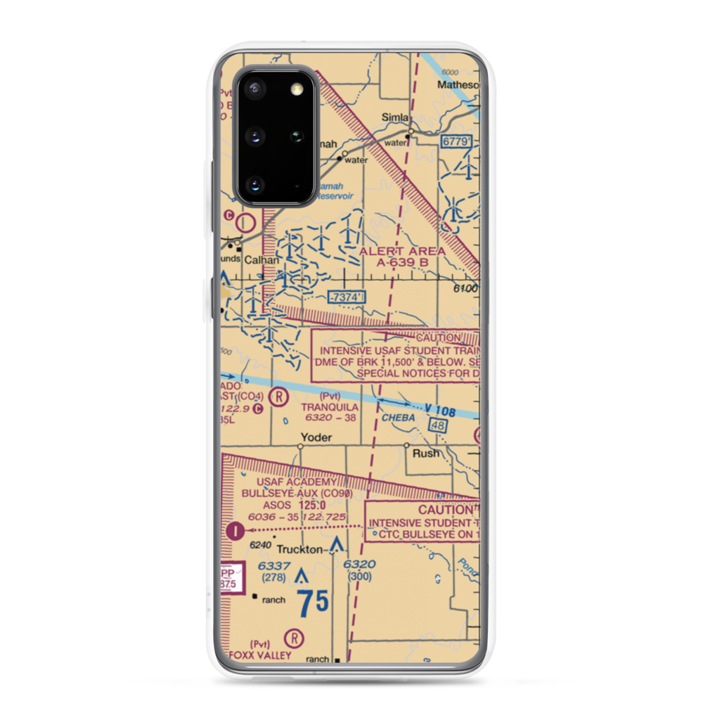 Peakview Airport (97CO) VFR Sectional Samsung Case Samsung Galaxy S20 Plus model shown