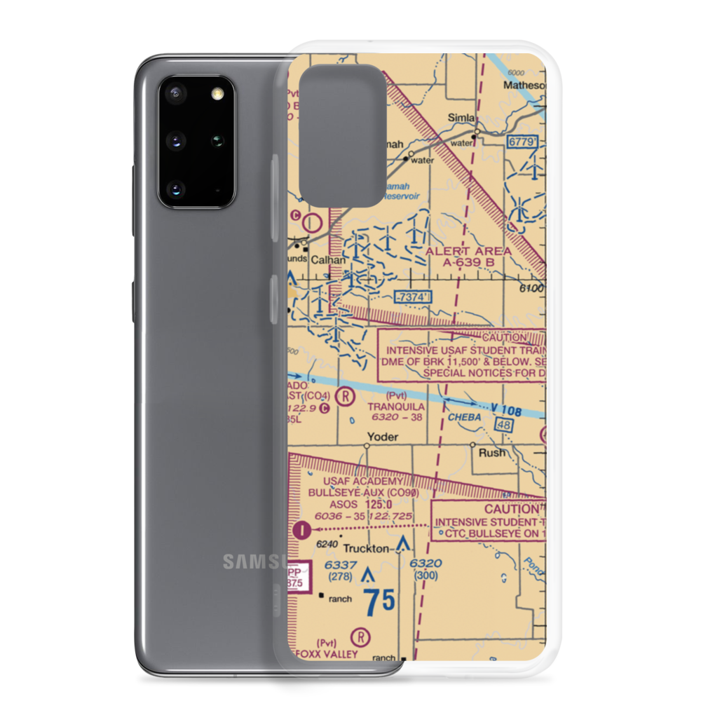 Peakview Airport (97CO) VFR Sectional Samsung Case Samsung Galaxy S20 Plus model shown