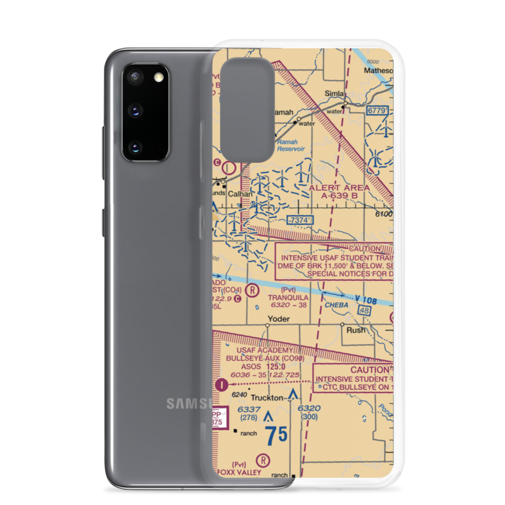 Peakview Airport (97CO) VFR Sectional Samsung Case Samsung Galaxy S20 model shown