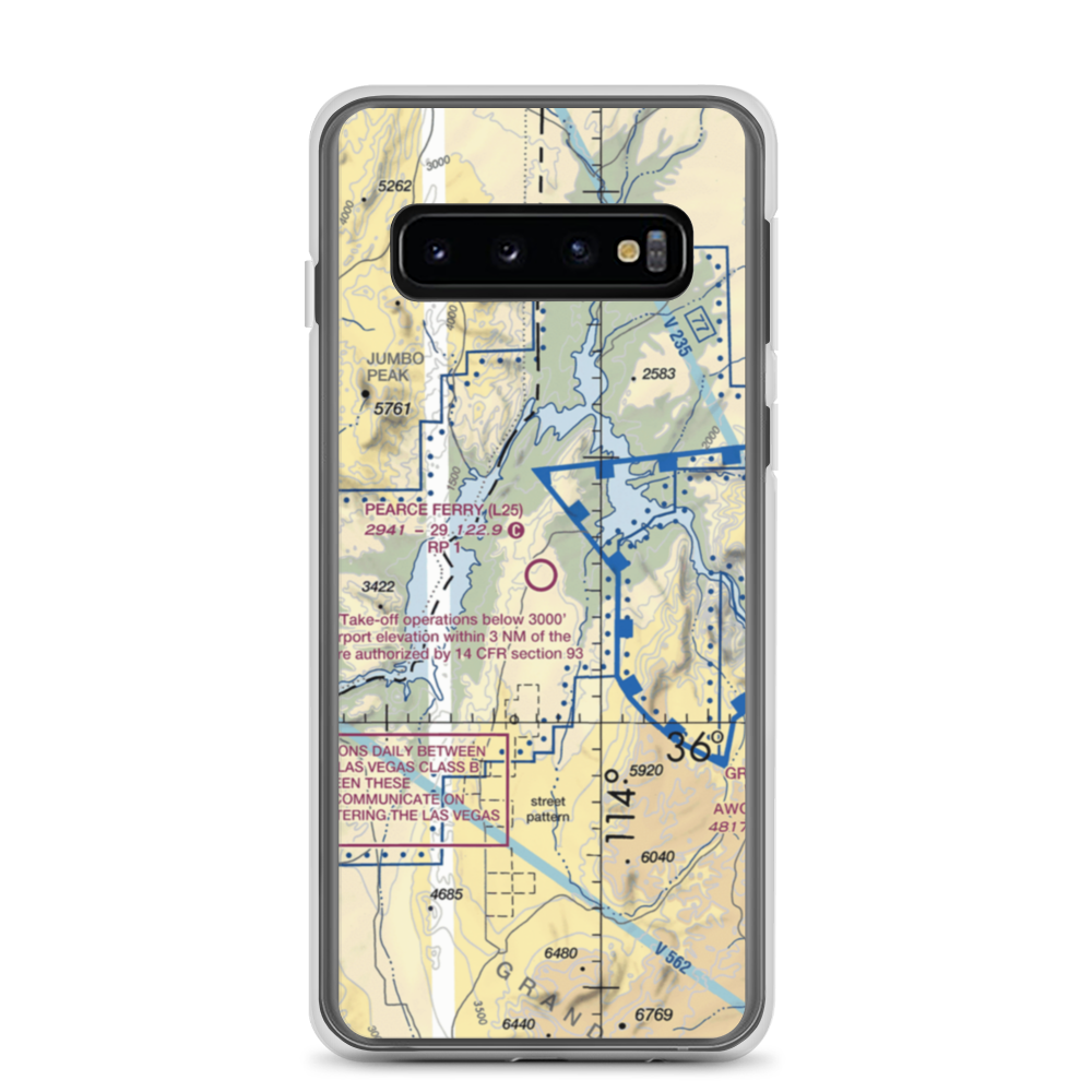 Pearce Ferry Airport (L25) VFR Sectional Samsung Case Samsung Galaxy S10 model shown