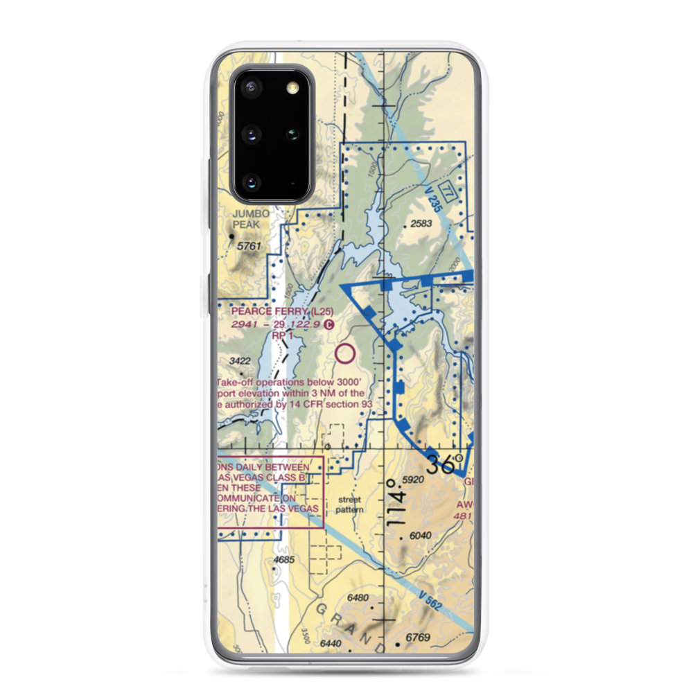 Pearce Ferry Airport (L25) VFR Sectional Samsung Case Samsung Galaxy S20 Plus model shown