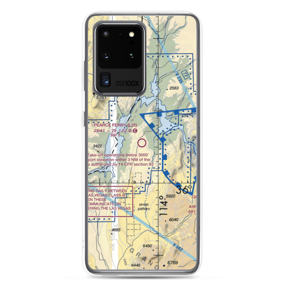 Pearce Ferry Airport (L25) VFR Sectional Samsung Case Samsung Galaxy S20 Ultra model shown