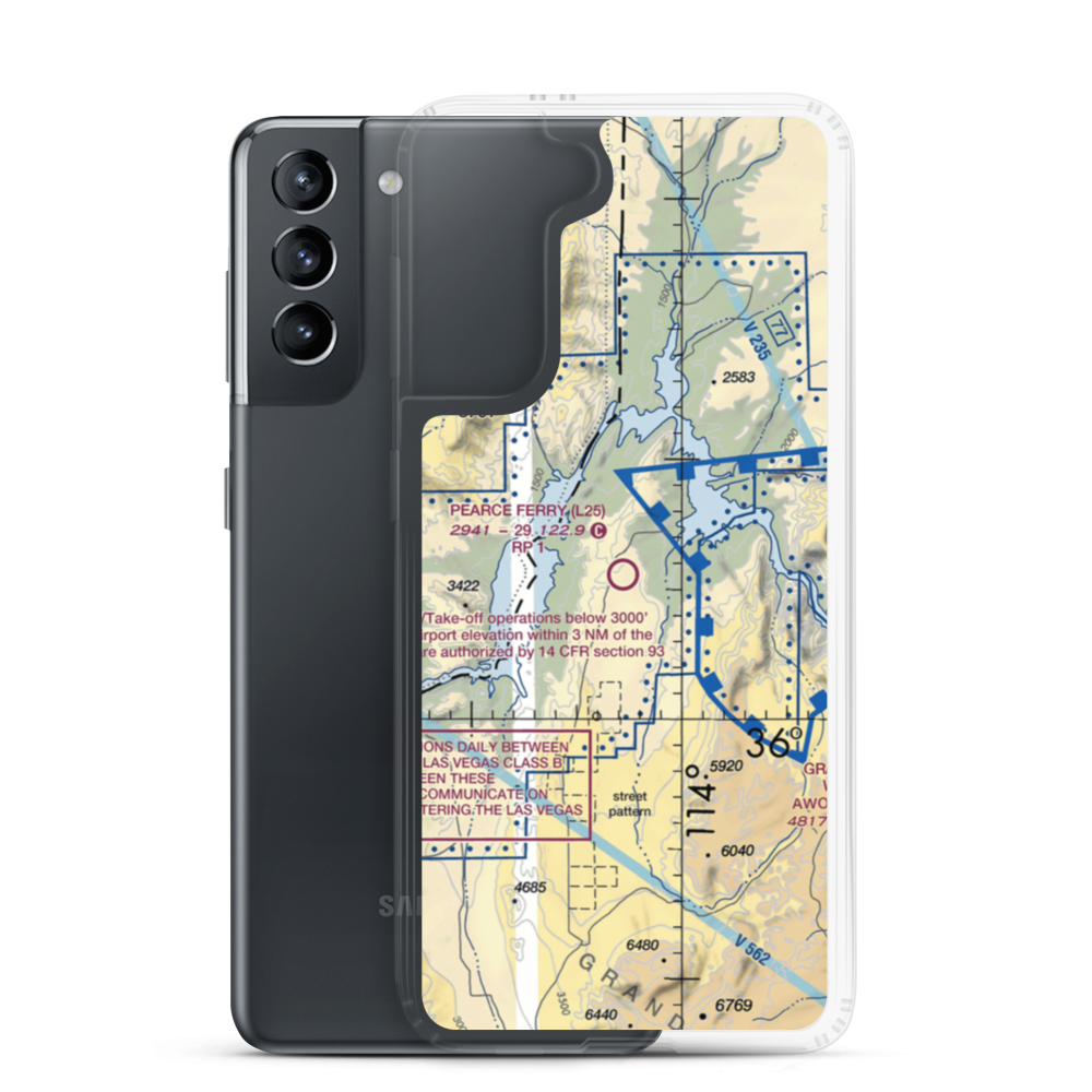 Pearce Ferry Airport (L25) VFR Sectional Samsung Case Samsung Galaxy S21 model shown