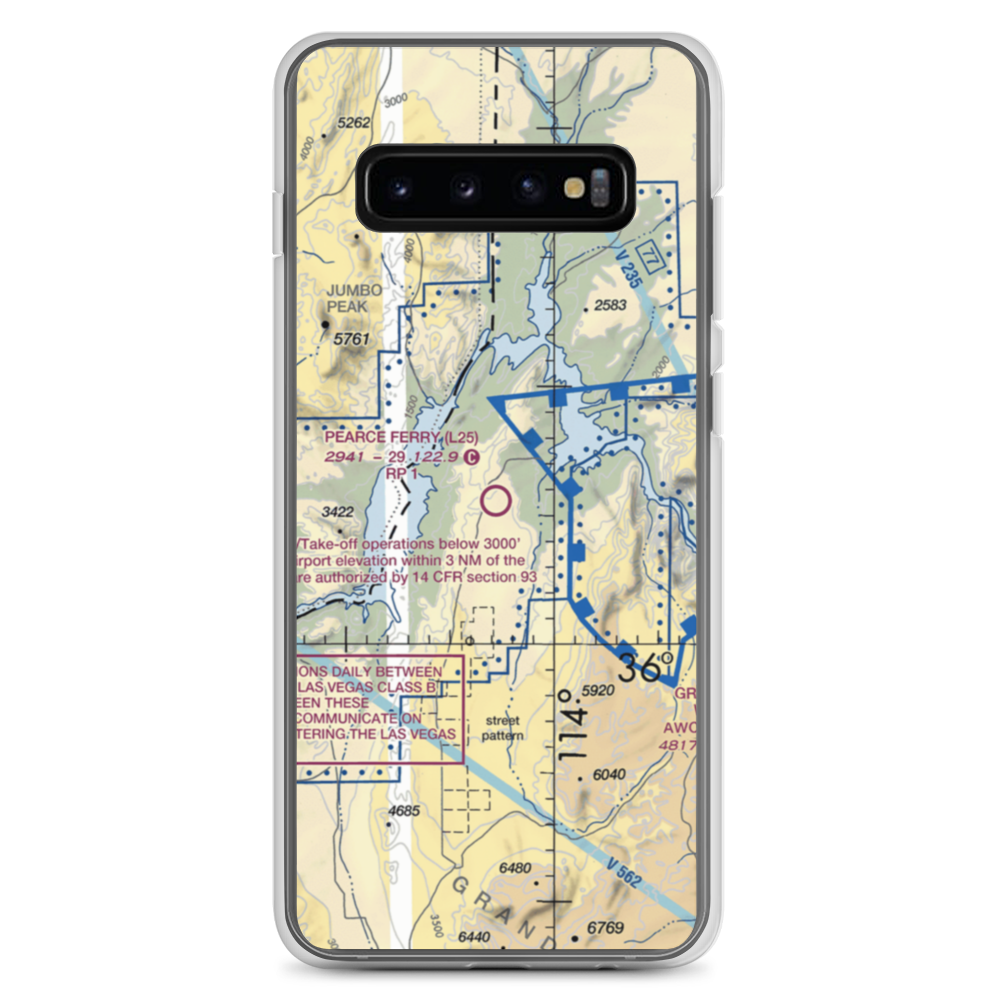 Pearce Ferry Airport (L25) VFR Sectional Samsung Case Samsung Galaxy S10+ model shown
