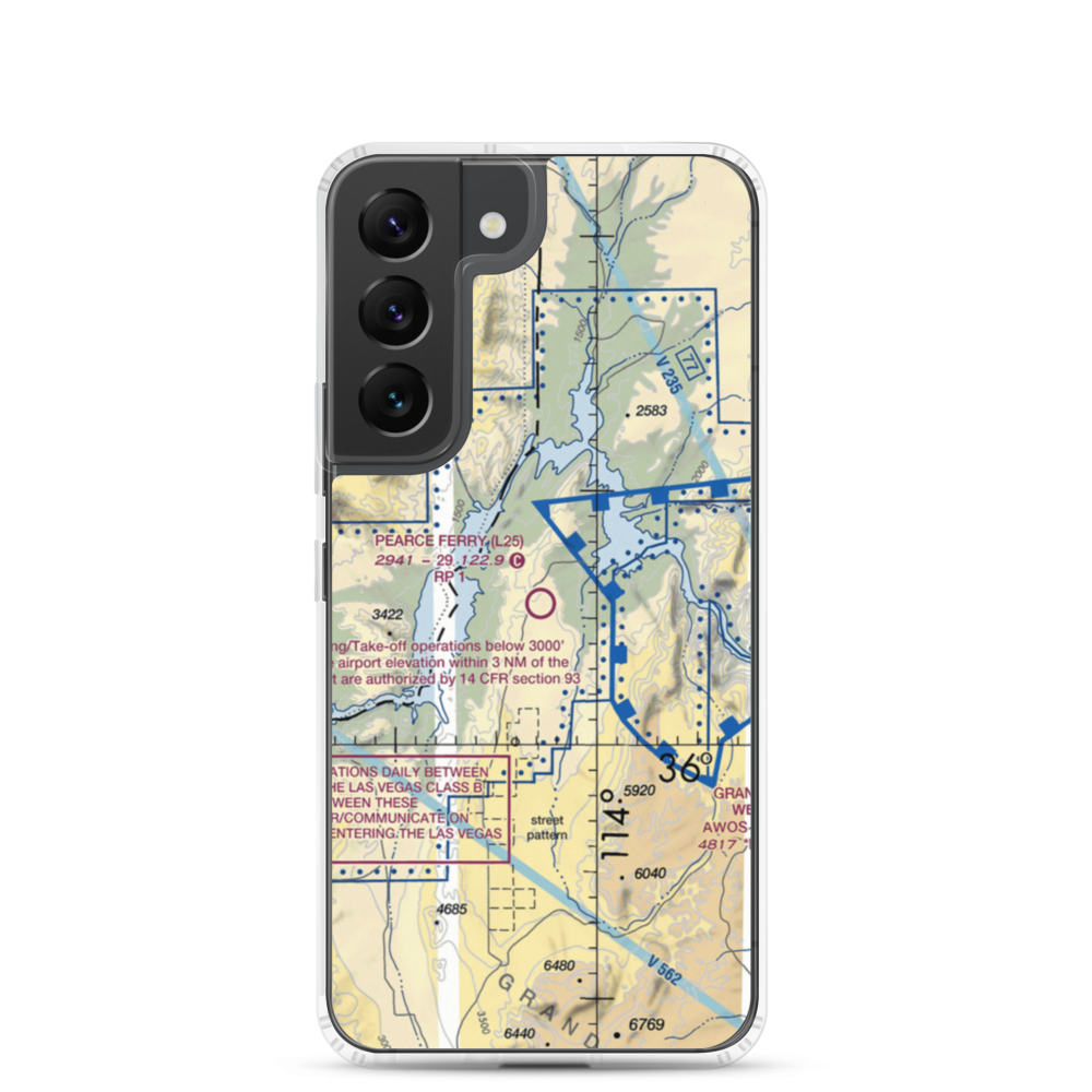 Pearce Ferry Airport (L25) VFR Sectional Samsung Case Samsung Galaxy S22 model shown