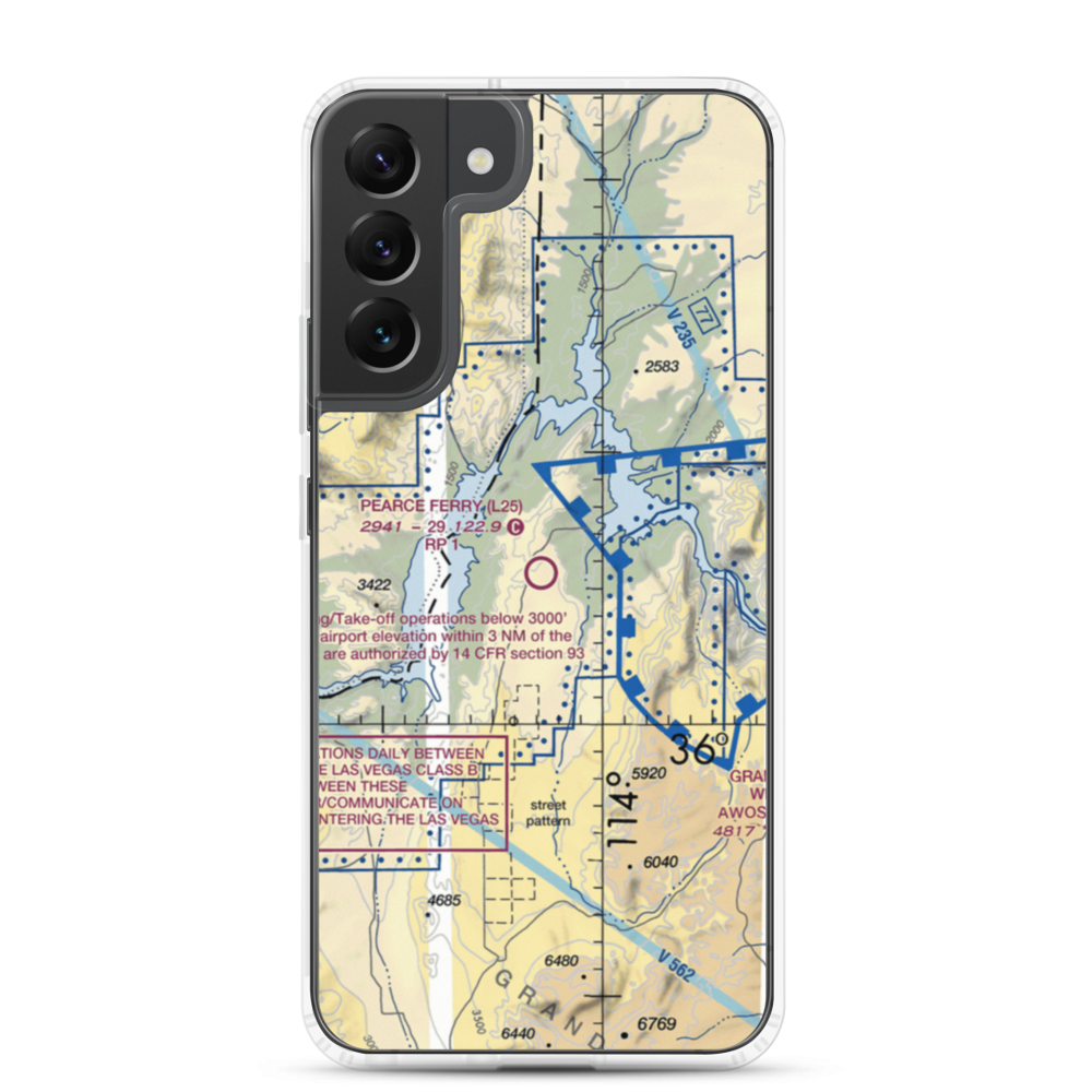 Pearce Ferry Airport (L25) VFR Sectional Samsung Case Samsung Galaxy S22 Plus model shown