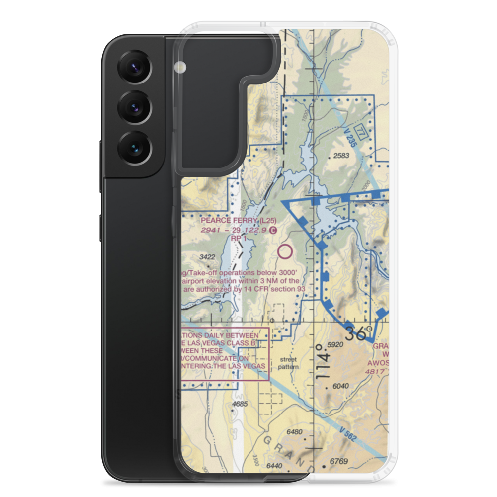 Pearce Ferry Airport (L25) VFR Sectional Samsung Case Samsung Galaxy S22 Plus model shown