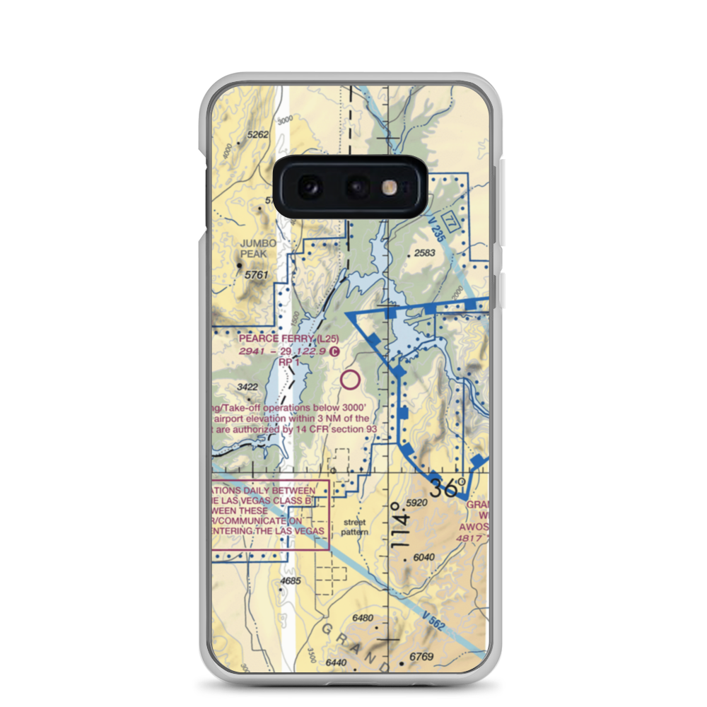Pearce Ferry Airport (L25) VFR Sectional Samsung Case Samsung Galaxy S10e model shown