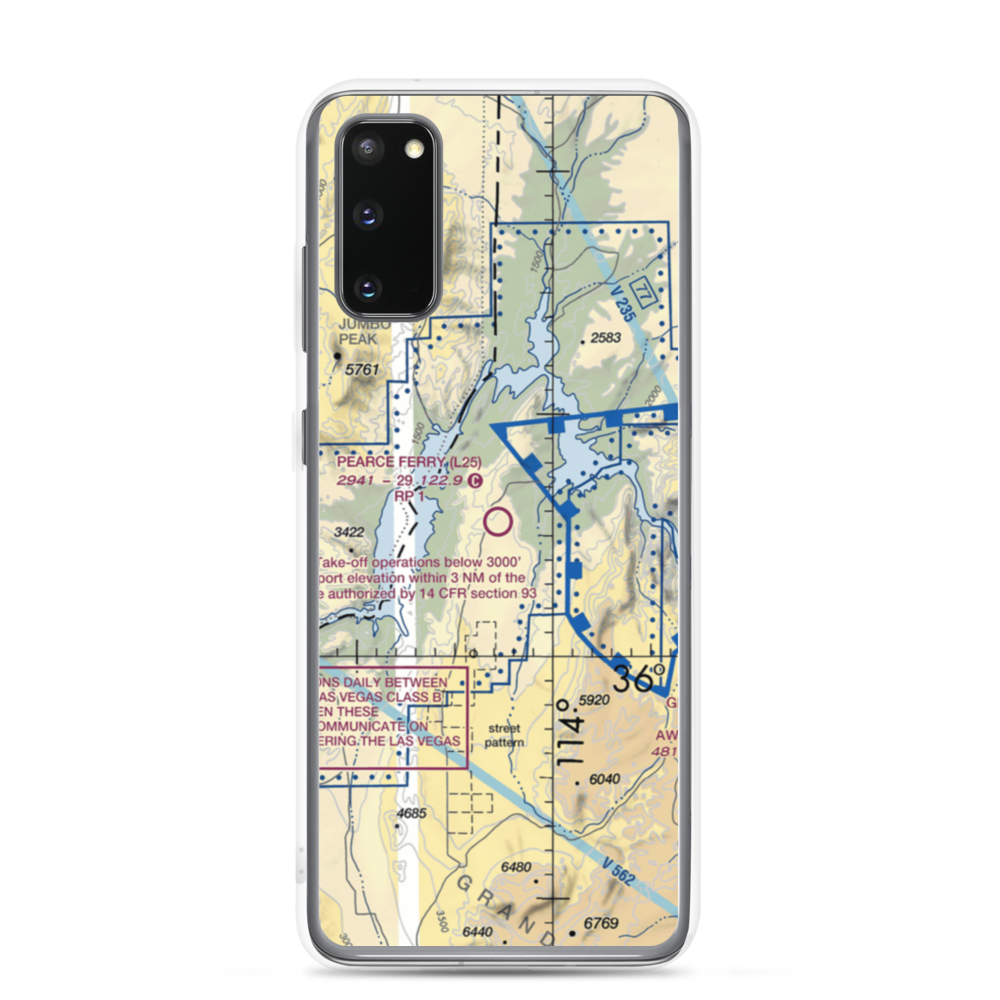 Pearce Ferry Airport (L25) VFR Sectional Samsung Case Samsung Galaxy S20 model shown
