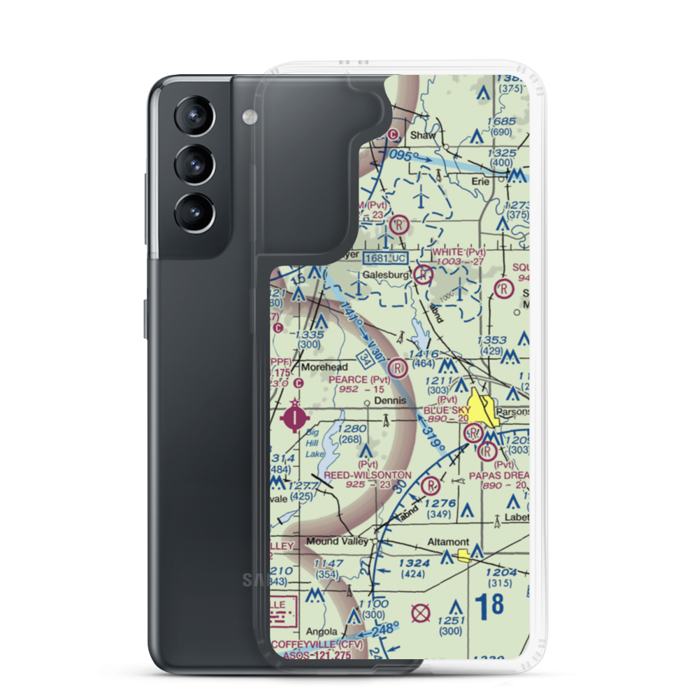 Pearce Field (0KS8) VFR Sectional Samsung Case Samsung Galaxy S21 model shown