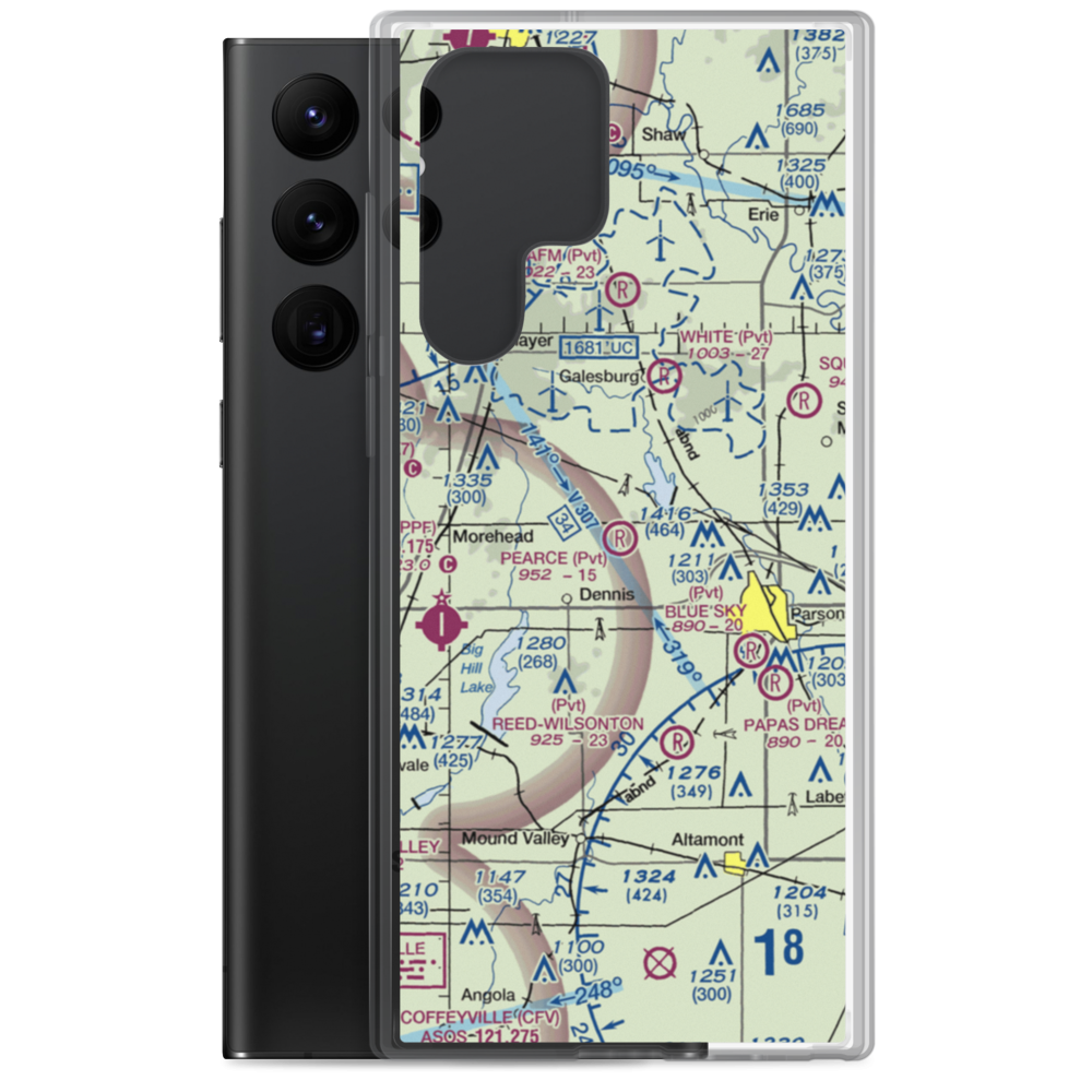 Pearce Field (0KS8) VFR Sectional Samsung Case Samsung Galaxy S22 Ultra model shown