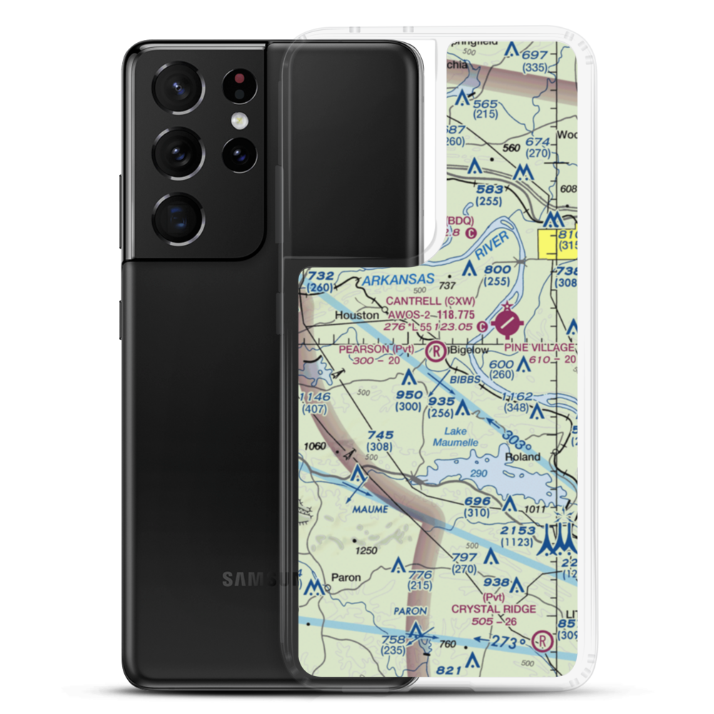 Pearson Field (AR13) VFR Sectional Samsung Case Samsung Galaxy S21 Ultra model shown