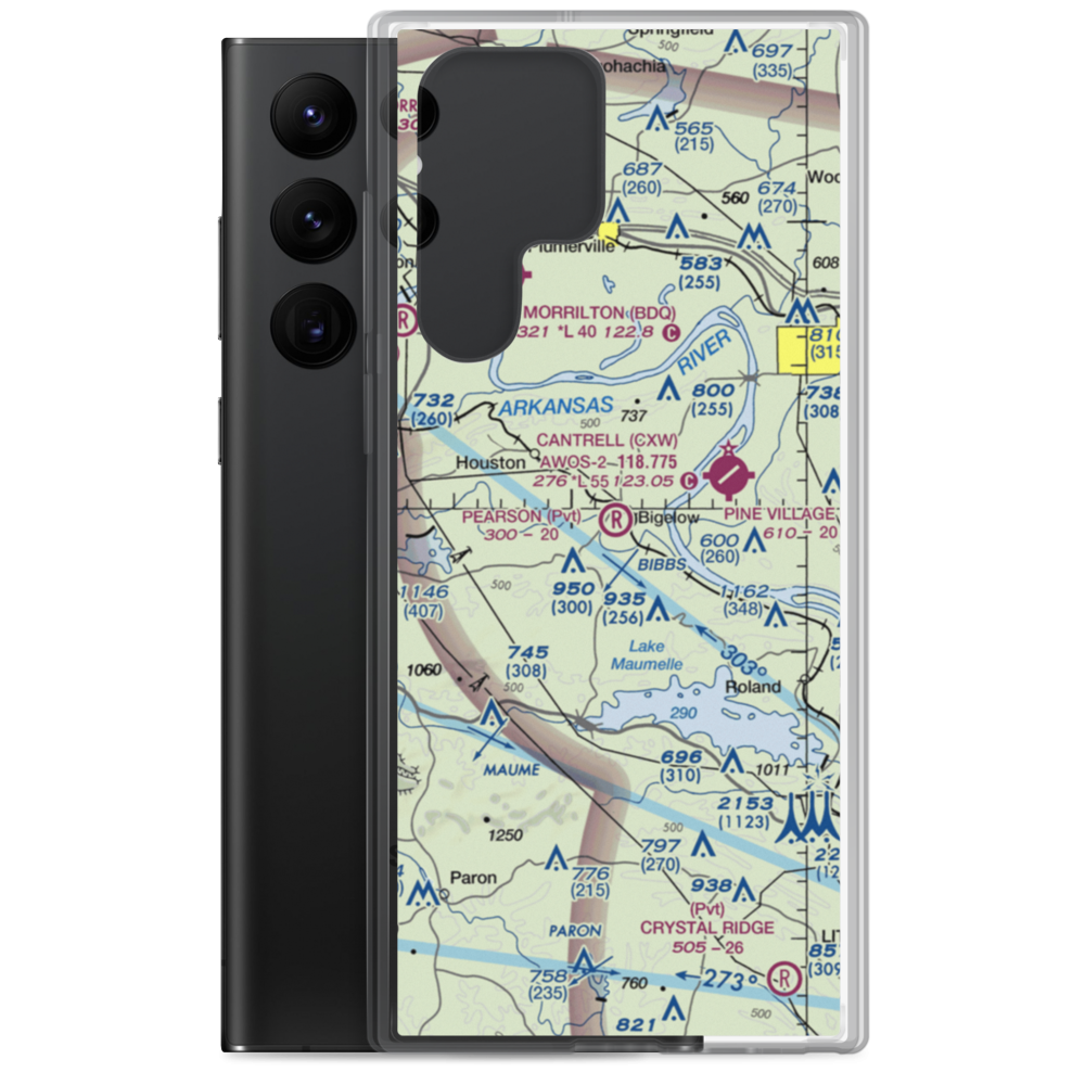 Pearson Field (AR13) VFR Sectional Samsung Case Samsung Galaxy S22 Ultra model shown