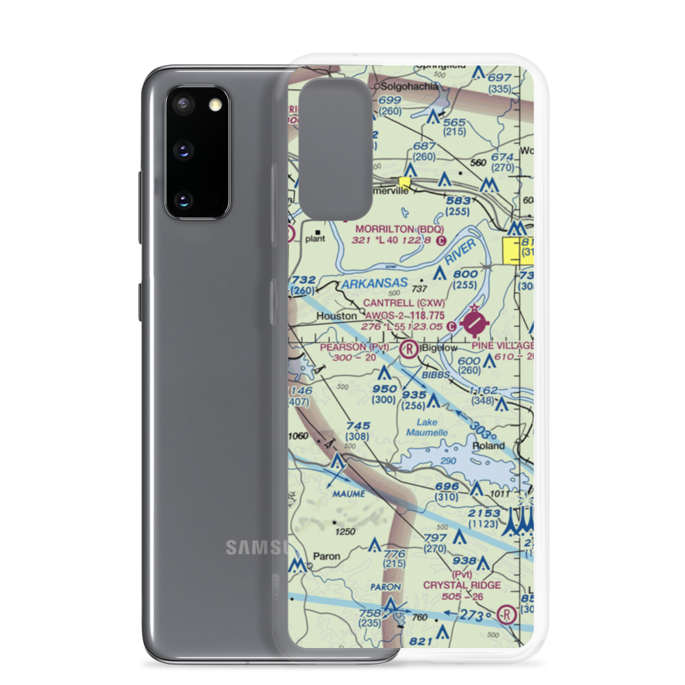 Pearson Field (AR13) VFR Sectional Samsung Case Samsung Galaxy S20 model shown