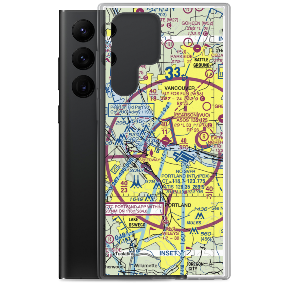 Pearson Field (VUO) VFR Sectional Samsung Case Samsung Galaxy S22 Ultra model shown